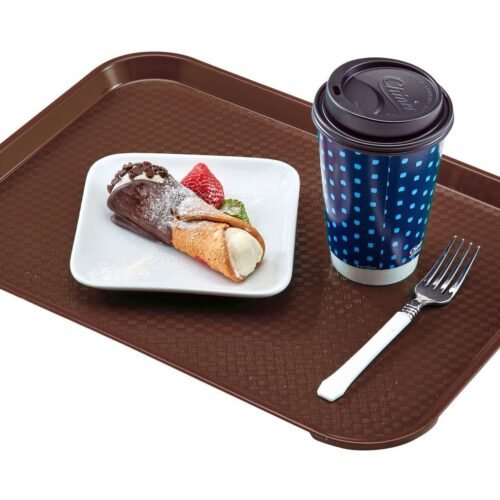 Padėklas iš polipropileno fast food, didelis, Cambro, Rudas, 355x457x(H)21mm