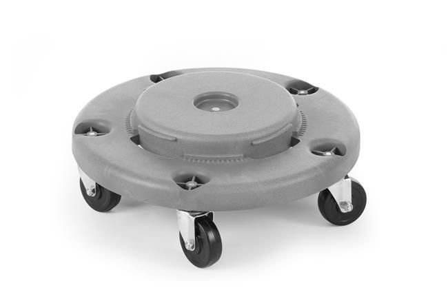 Apvalaus konteinerio vežimėlis 120l, AmerBox, Šviesiai pilkas, ⌀455x(H)165mm