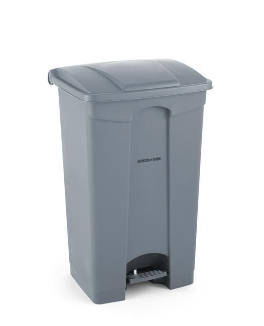 Konteineris atliekoms su pedalu, AmerBox, 87L, Šviesiai pilkas, 500x410x(H)815mm