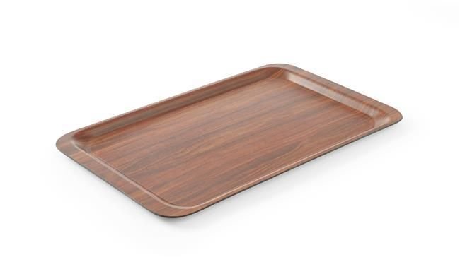 Stačiakampio formos, neslidus, laminuotas serviravimo padėklas, AmerBox, Raudonmedis, 430x610mm