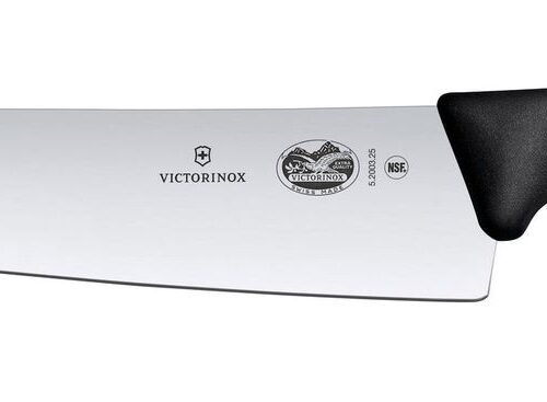 Virtuvinis peilis, platūs ašmenys, Victorinox, Juodas, (L)380mm