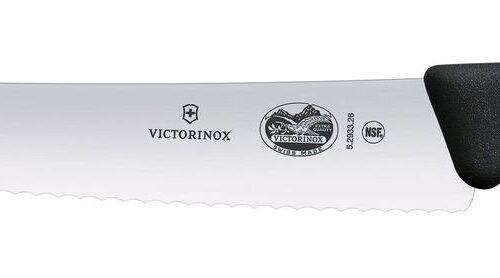 Konditerinis peilis, dantytas, Victorinox, Juodas, (L)382mm