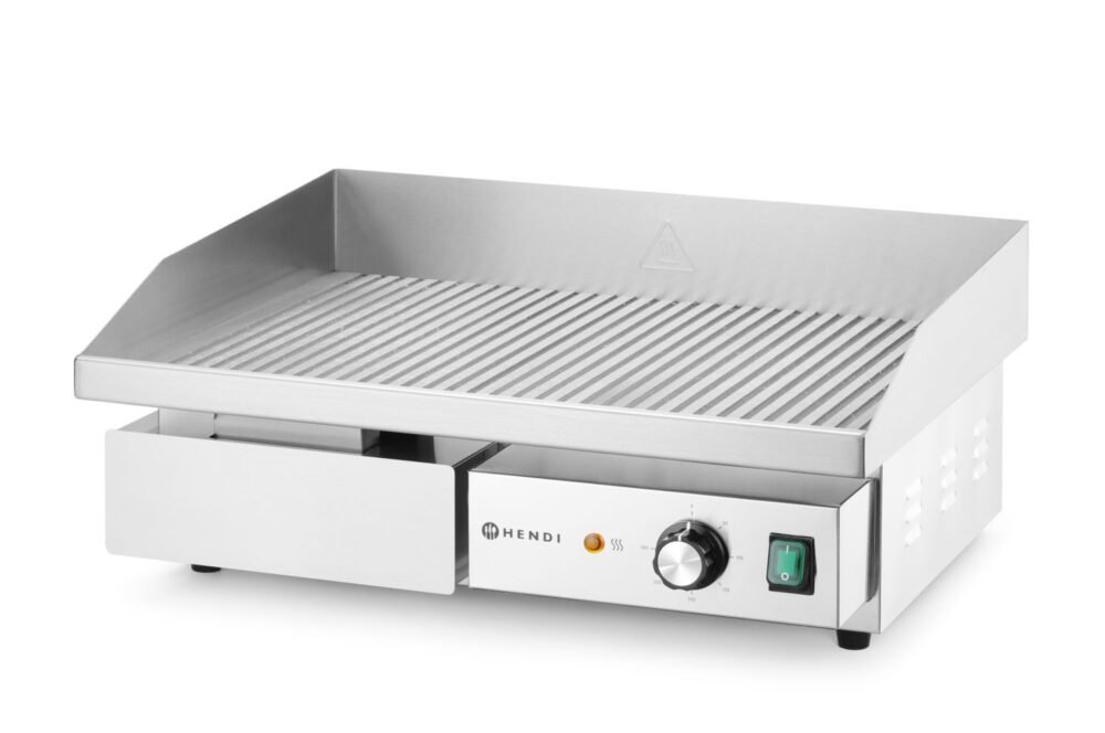 Briaunota grilio plokštė, HENDI, Budget Line, 220-240V/3000W, 550x430x(H)240mm