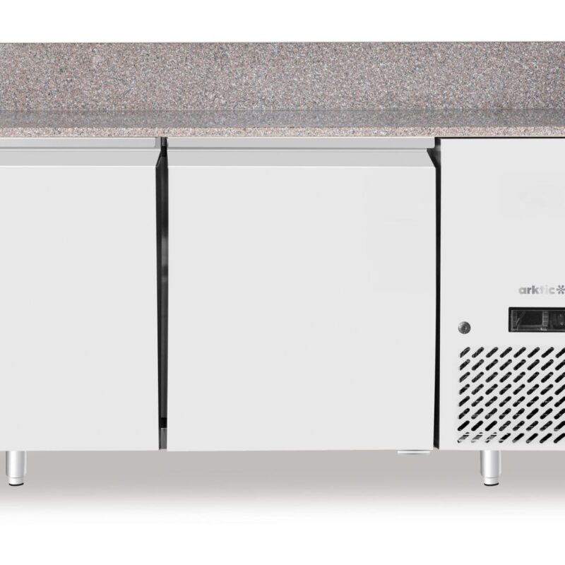 2 durų šaldomas stalas picai su granito stalviršiu, Arktic, 250L, Granitas, 230V/250W, 1510x800x(H)875mm
