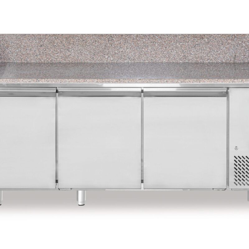 3 durų šaldymo stalas picai su granito stalviršiu, Arktic, 375L, Granitas, 230V/400W, 2010x800x(H)875mm
