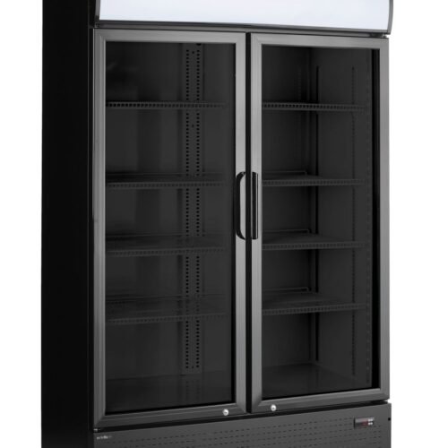 Baro šaldytuvas su apšviečiamu skydeliu, dviejų durų, Arktic, 512L, Juodas, 220-240V/510W, 1120x585x(H)1900mm