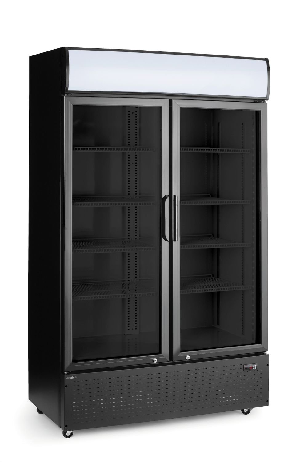 Baro šaldytuvas su apšviečiamu skydeliu, dviejų durų, Arktic, 512L, Juodas, 220-240V/510W, 1120x585x(H)1900mm