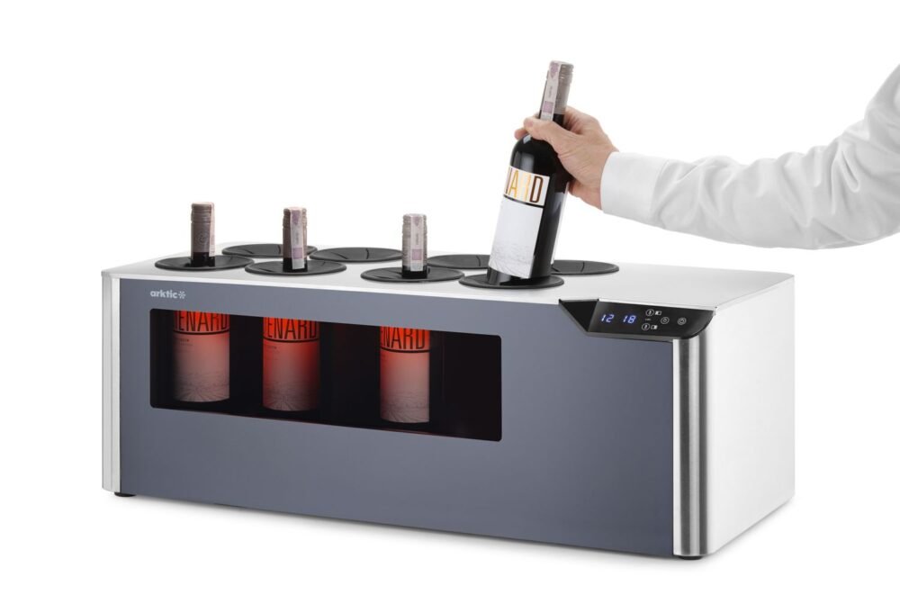 Antstalinis vyno šaldytuvas, 2 zonų, Arktic, Juodas, 220-240V/60W, 800x350x(H)293mm