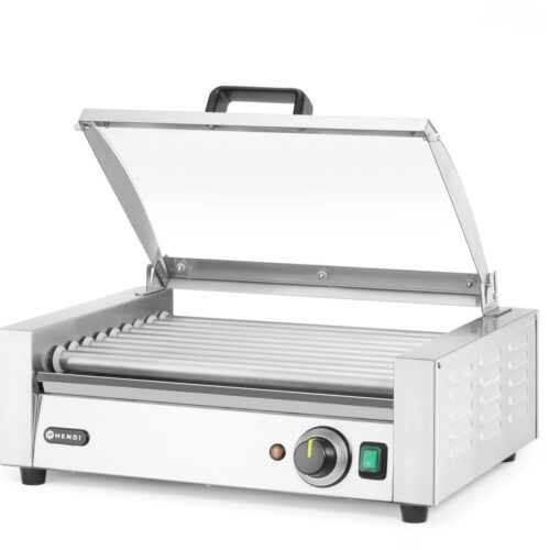 Dešrelių kepimo grilis, 1 zona su energiją taupančiu dangčiu, HENDI, 230V/790W, 566x450x(H)259mm