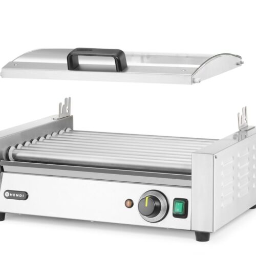 Dešrelių kepimo grilis, 1 zona su energiją taupančiu dangčiu, HENDI, 230V/790W, 566x450x(H)259mm