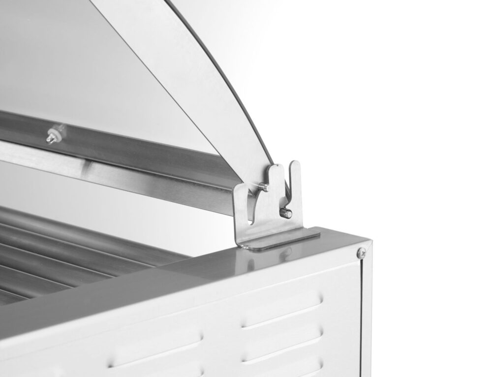 Dešrelių kepimo grilis, 1 zona su energiją taupančiu dangčiu, HENDI, 230V/790W, 566x450x(H)259mm