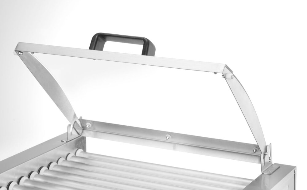 Dešrelių kepimo grilis, 1 zona su energiją taupančiu dangčiu, HENDI, 230V/790W, 566x450x(H)259mm