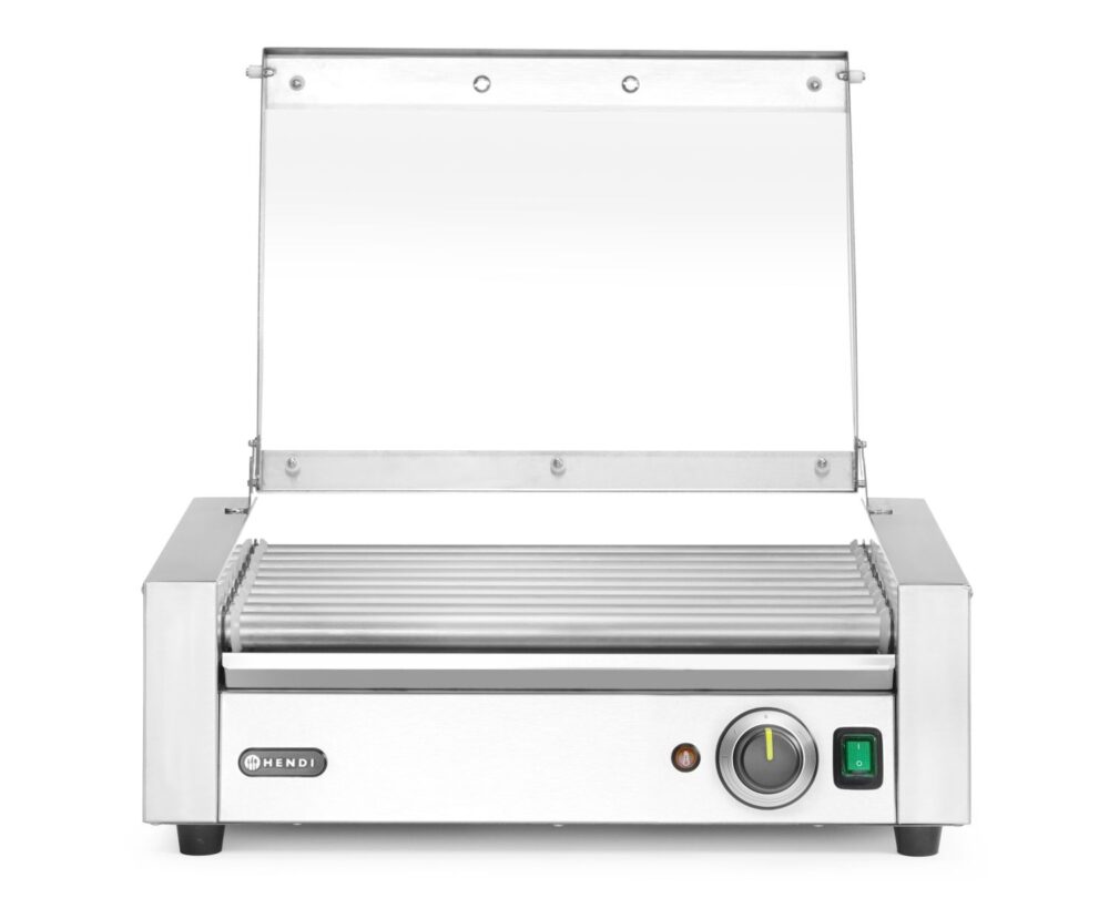 Dešrelių kepimo grilis, 1 zona su energiją taupančiu dangčiu, HENDI, 230V/790W, 566x450x(H)259mm