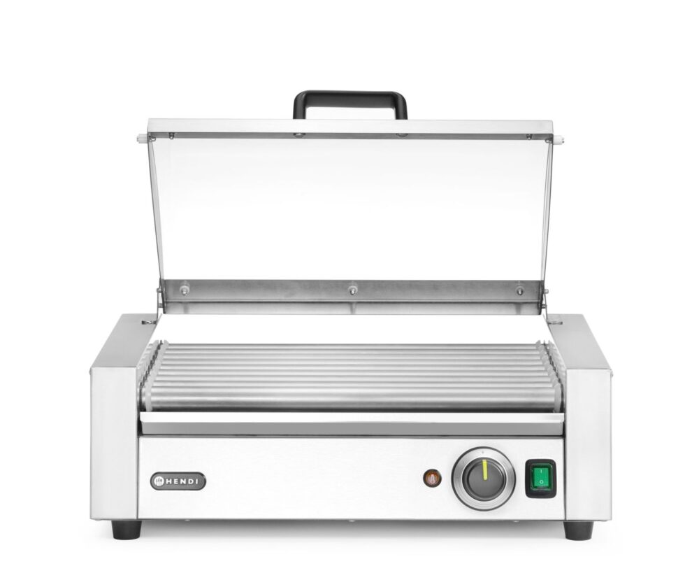 Dešrelių kepimo grilis, 1 zona su energiją taupančiu dangčiu, HENDI, 230V/790W, 566x450x(H)259mm