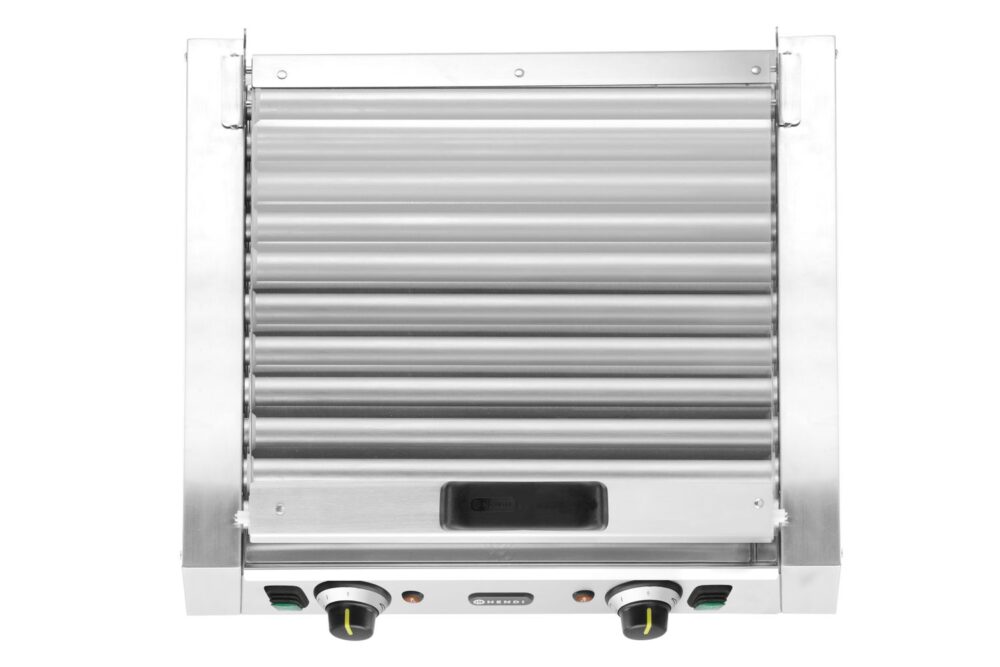 Dešrelių kepimo grilis – 2 zonos su energiją taupančiu dangčiu, HENDI, 220-240V/980W, 566x527x(H)259mm