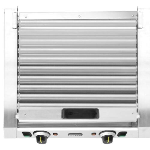 Dešrelių kepimo grilis – 2 zonos su energiją taupančiu dangčiu, HENDI, 220-240V/980W, 566x527x(H)259mm