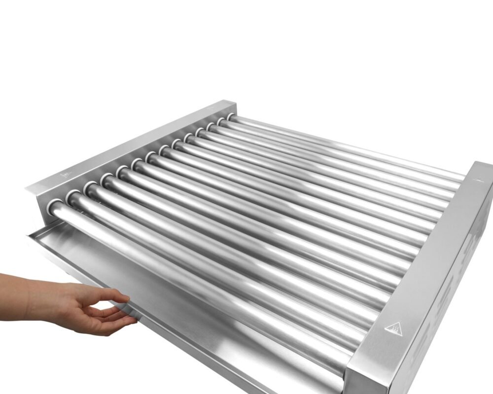 Dešrelių kepimo grilis XL – 2 zonų, HENDI, Sidabro, 220-240V/2000W, 732x590x(H)168mm