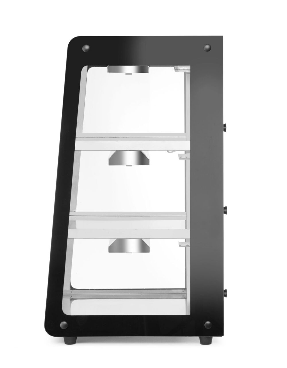 Šildoma vitrina su 3 lentynom, HENDI, Juodas, 220-240V/500W, 472x447x(H)775mm