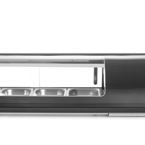Suši vitrina, Arktic, Į rinkinį įtrauktos talpyklos: 4x GN 1/3 (H) 40 mm., GN 1/3, Juodas, 220-240V/190W, 1177x426x(H)296mm