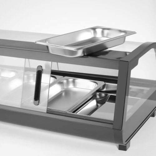 Suši vitrina, Arktic, Į rinkinį įtrauktos talpyklos: 4x GN 1/3 (H) 40 mm., GN 1/3, Juodas, 220-240V/190W, 1177x426x(H)296mm