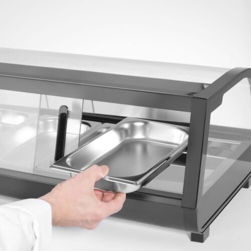 Suši vitrina, Arktic, Į rinkinį įtrauktos talpyklos: 4x GN 1/3 (H) 40 mm., GN 1/3, Juodas, 220-240V/190W, 1177x426x(H)296mm