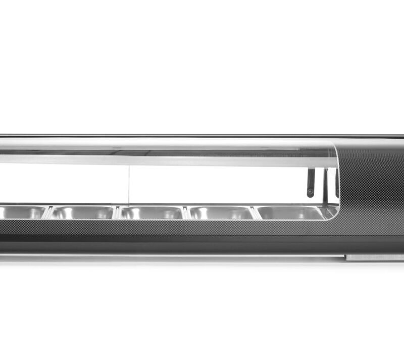 Suši vitrina, Arktic, Į komplektą įeina: 6 x GN 1/3 (A) 40 mm., GN 1/3, Juodas, 220-240V/190W, 1529x426x(H)296mm