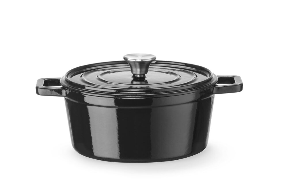 Emaliuotas ketaus puodas, HENDI, 3,7L, Juodas, 317x240x(H)105mm