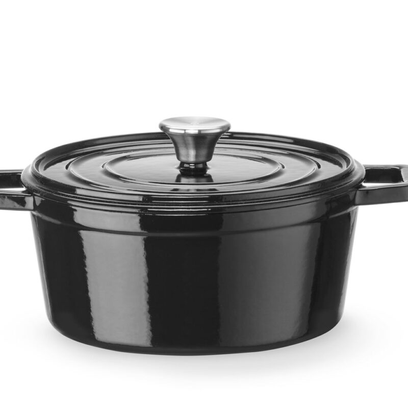 Emaliuotas ketaus puodas, HENDI, 3,7L, Juodas, 317x240x(H)105mm