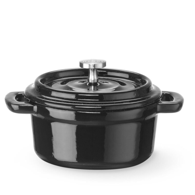 Emaliuotas ketaus puodas, HENDI, 0,27L, Juodas, 130x100x(H)48mm