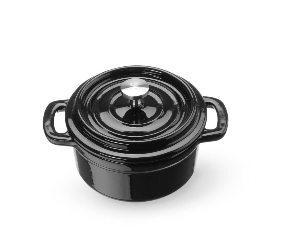 Emaliuotas ketaus puodas, HENDI, 0,27L, Juodas, 130x100x(H)48mm