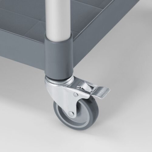 3 lentynų polipropileno vežimėlis, didelis, AmerBox, Rinkinyje yra lentynų šoninės plokštės, 1010x500x(H)960mm