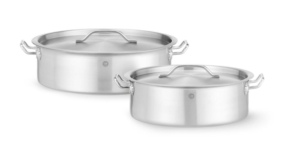 Troškinimo puodas su dangčiu, HENDI, 15,8L, ⌀380x(H)139mm