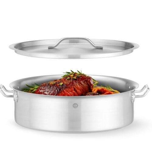 Troškinimo puodas su dangčiu, HENDI, 15,8L, ⌀380x(H)139mm
