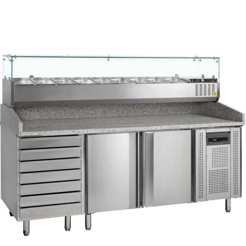 Pizza Table incl. Topping Unit PT1310 + GVC38-200