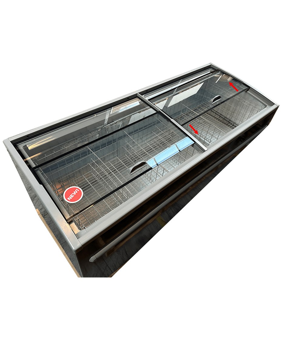 SUPERMARKET CHEST FREEZER GREY 2100 AUTOMATIC DEFROST