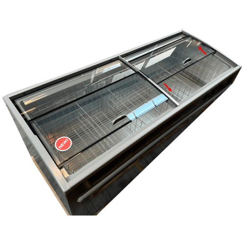 SUPERMARKET CHEST FREEZER GREY 2500 AUTOMATIC DEFROST *TRANSPORT ON REQUEST*