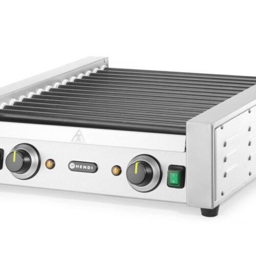 Dviejų zonų ritininis dešrelių grilis, HENDI, 14 ritinėlių, 230V/1480W, 520x650x(H)176mm
