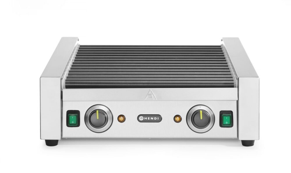 Dviejų zonų ritininis dešrelių grilis, HENDI, 14 ritinėlių, 230V/1480W, 520x650x(H)176mm