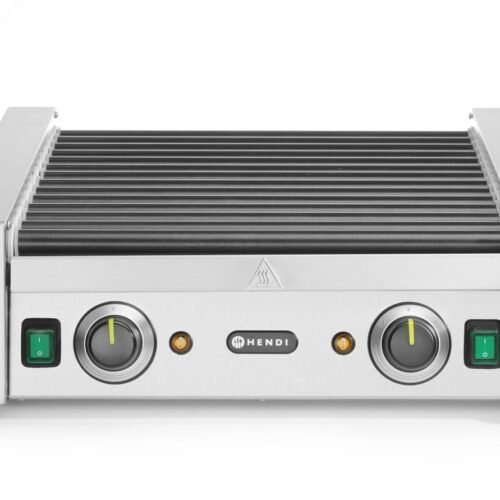 Dviejų zonų ritininis dešrelių grilis, HENDI, 14 ritinėlių, 230V/1480W, 520x650x(H)176mm