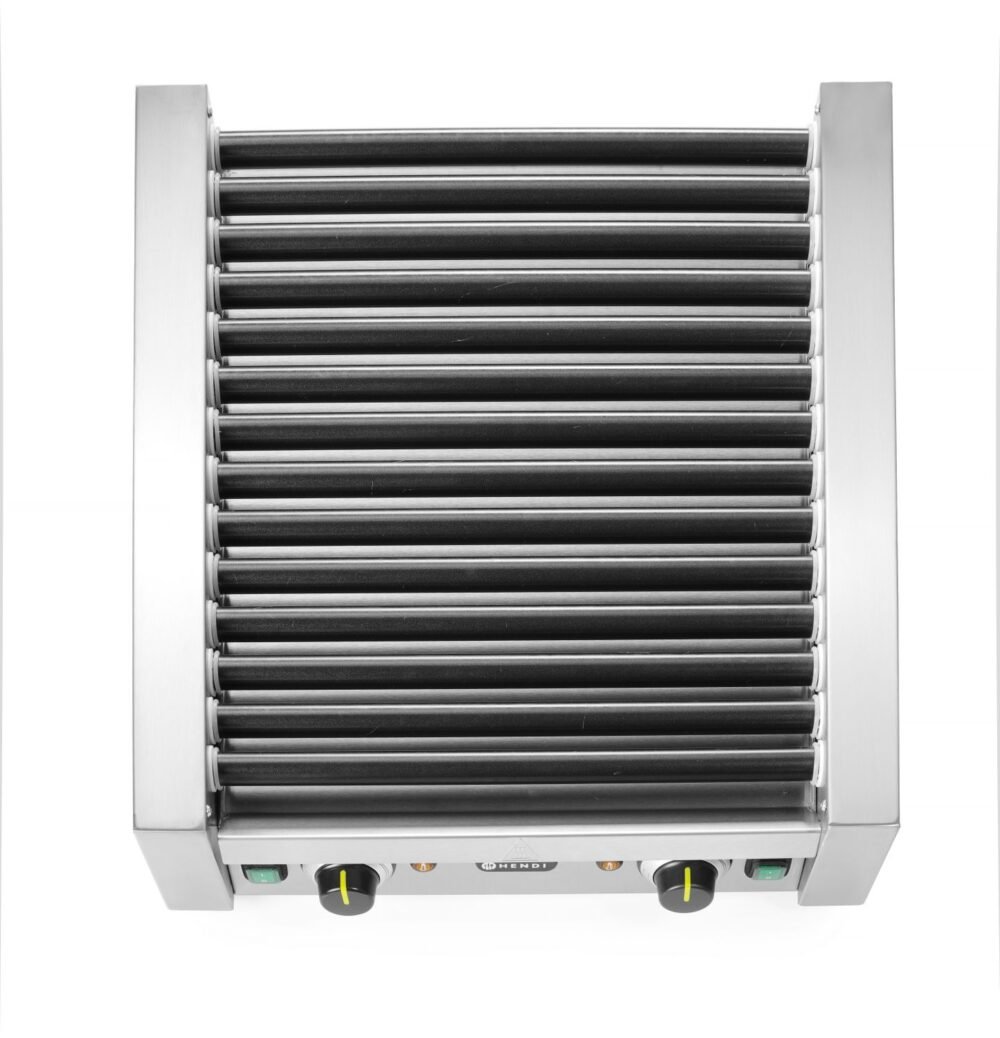 Dviejų zonų ritininis dešrelių grilis, HENDI, 14 ritinėlių, 230V/1480W, 520x650x(H)176mm