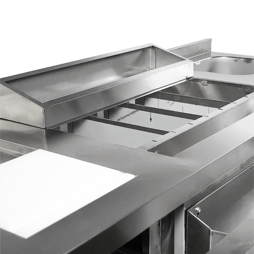 REFRIGERATED COCKTAIL BAR STATION   INCL. SINK, GLASS RINSER, SPEEDRAIL FOR BOTTLES, CUTTING BOARD AND WASTE BIN