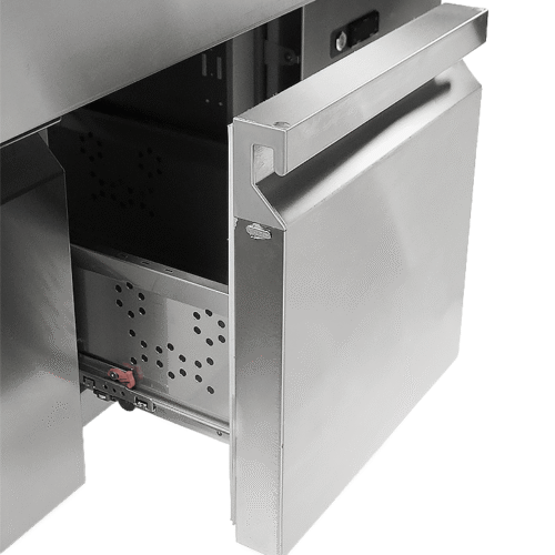 REFRIGERATED COCKTAIL BAR STATION   INCL. SINK, GLASS RINSER, SPEEDRAIL FOR BOTTLES, CUTTING BOARD AND WASTE BIN