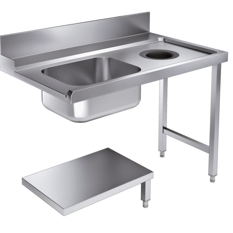 ENTRY TABLE BOTTOM SHELF WITH WASTE HOLE 1200 RIGHT FOR 7280.0045-0046
