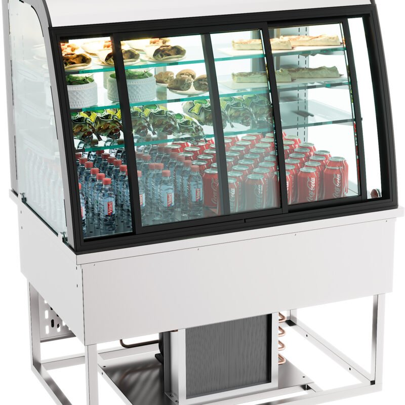 DROP-IN REFRIGERATED DISPLAY 140L SLIDING DOORS