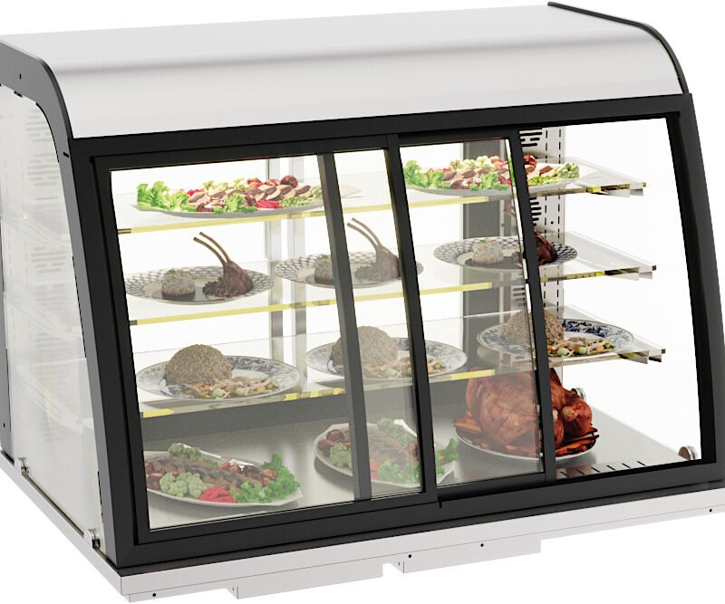 DROP-IN HEATED DISPLAY 140L SLIDING DOORS