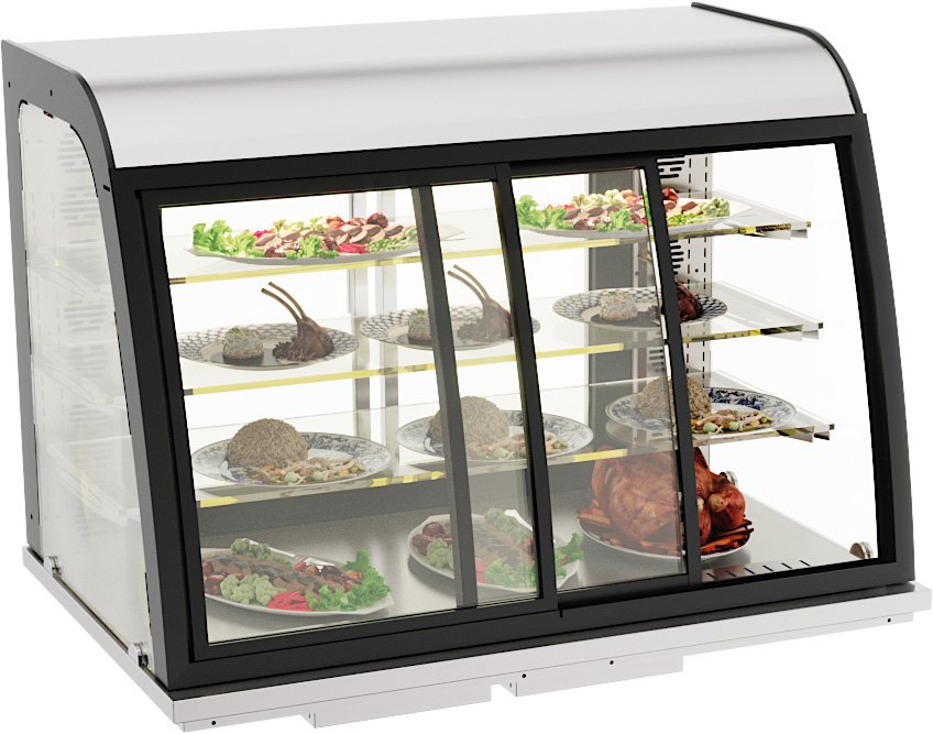 DROP-IN HEATED DISPLAY 140L SLIDING DOORS