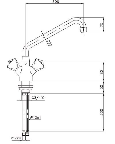 FAUCET WITH 1-HOLE