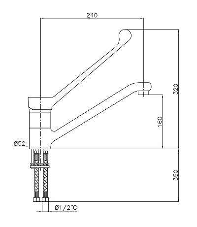 FAUCET WITH ELBOW COMMAND