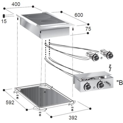 CERAMIC RANGE 2 ZONES