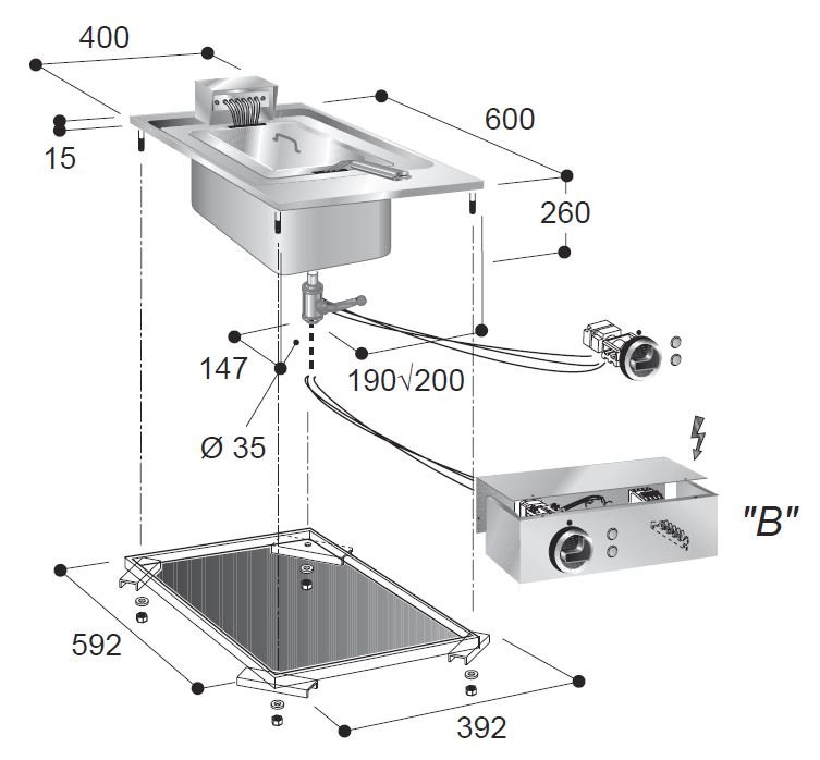 EL. FRYER 1X10 L